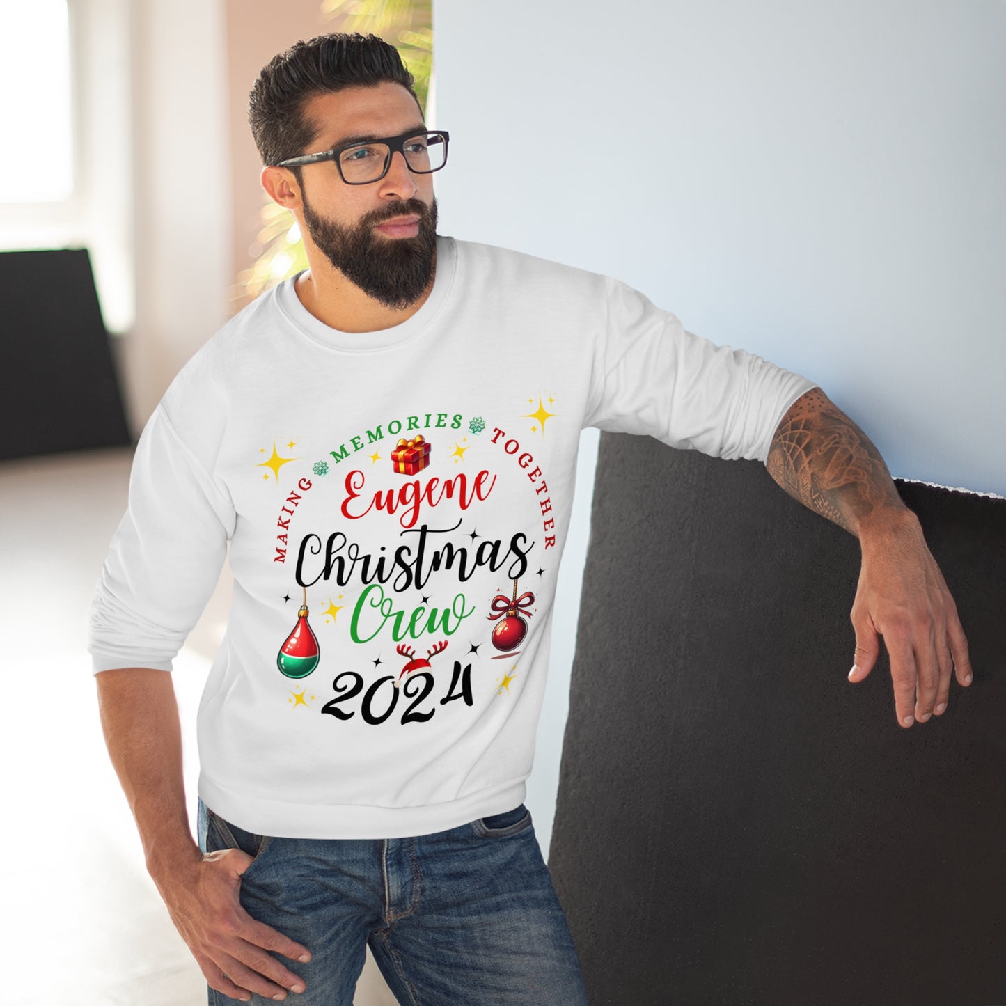 Customize Family Christmas Unisex Crew Neck Sweatshirt (EU)